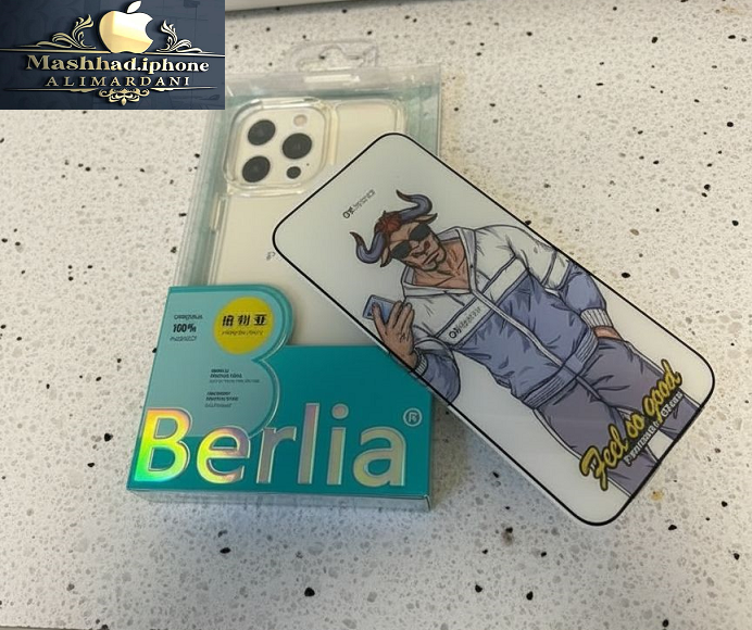 پک ویژه گارد berlia و گلس ضد خش  آیفون ۱۲ پرومکس annti statick HD