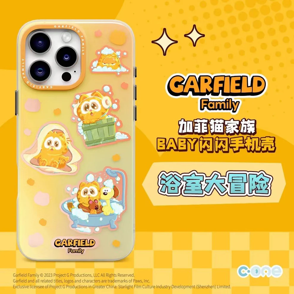 قاب گوشی SwichEasy مدل Garfield Family برای iPhone 16 Pro Max – ضدضربه و دارای افکت سهبعدی