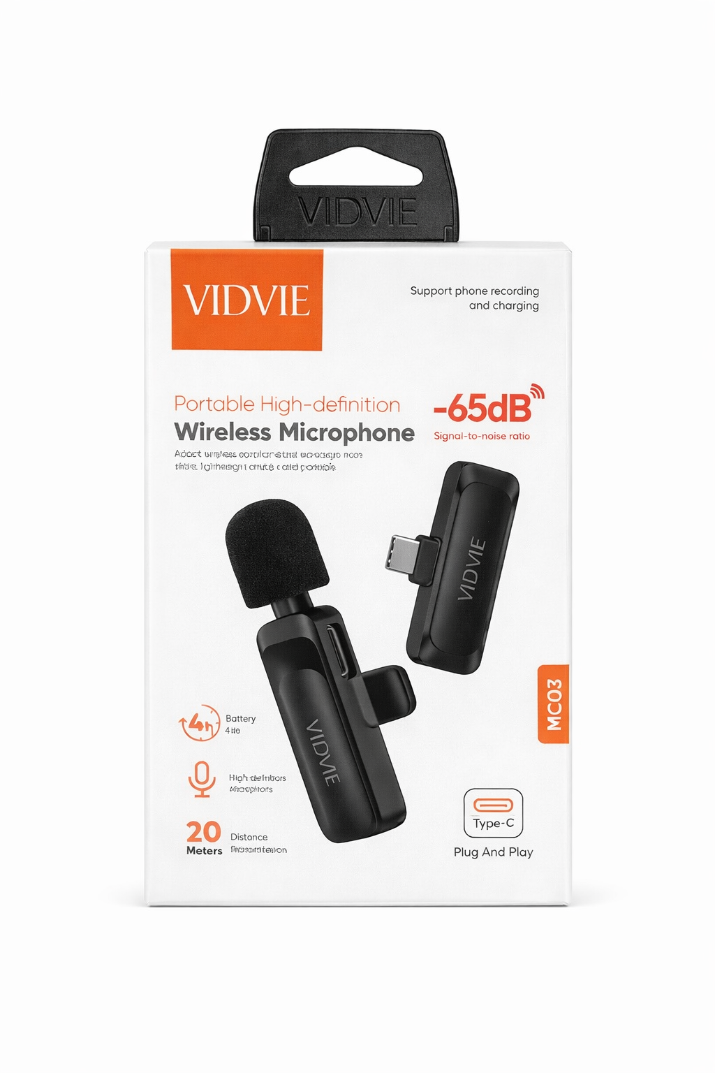 میکروفون وایرلس یقه‌ای VIDVIE MC03